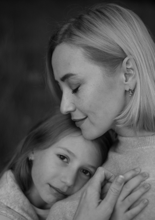 Мама з донькою, кадр з фотосесії